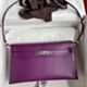 Hermes Kelly Elan Handmade Bag in Anemone Chevre Mysore Leather
