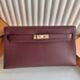 Hermes Kelly Elan Handmade Bag in Rouge H Chevre Mysore Leather