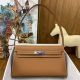 Hermes Kelly Elan Handmade Bag In Gold Epsom Leather