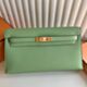 Hermes Kelly Elan Handmade Bag in Vert Criquet Epsom Calfskin