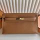 Hermes Kelly Elan Handmade Bag in Gold Madame Leather