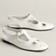 Hermes Kim Slingbacks in White Ghillies Nappa Leather