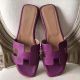 Hermes Oran Sandals In Cyclamen Epsom Leather