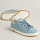 Hermes Men's Kid Sneakers in Light Blue Denim 