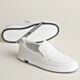 Hermes Men's Kiddy Slip-on Sneakers in White Leather