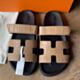 Hermes Women's Chypre Sandals in Chai Matte Alligator