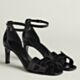 Hermes Joy 70 Sandals in Black Crocodile Embossed Leather