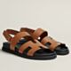 Hermes Women's Genius Sandals in Brown Calfskin