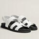 Hermes Women's Genius Sandals in White Calfskin