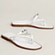 Hermes Miss Sandals in White Calfskin