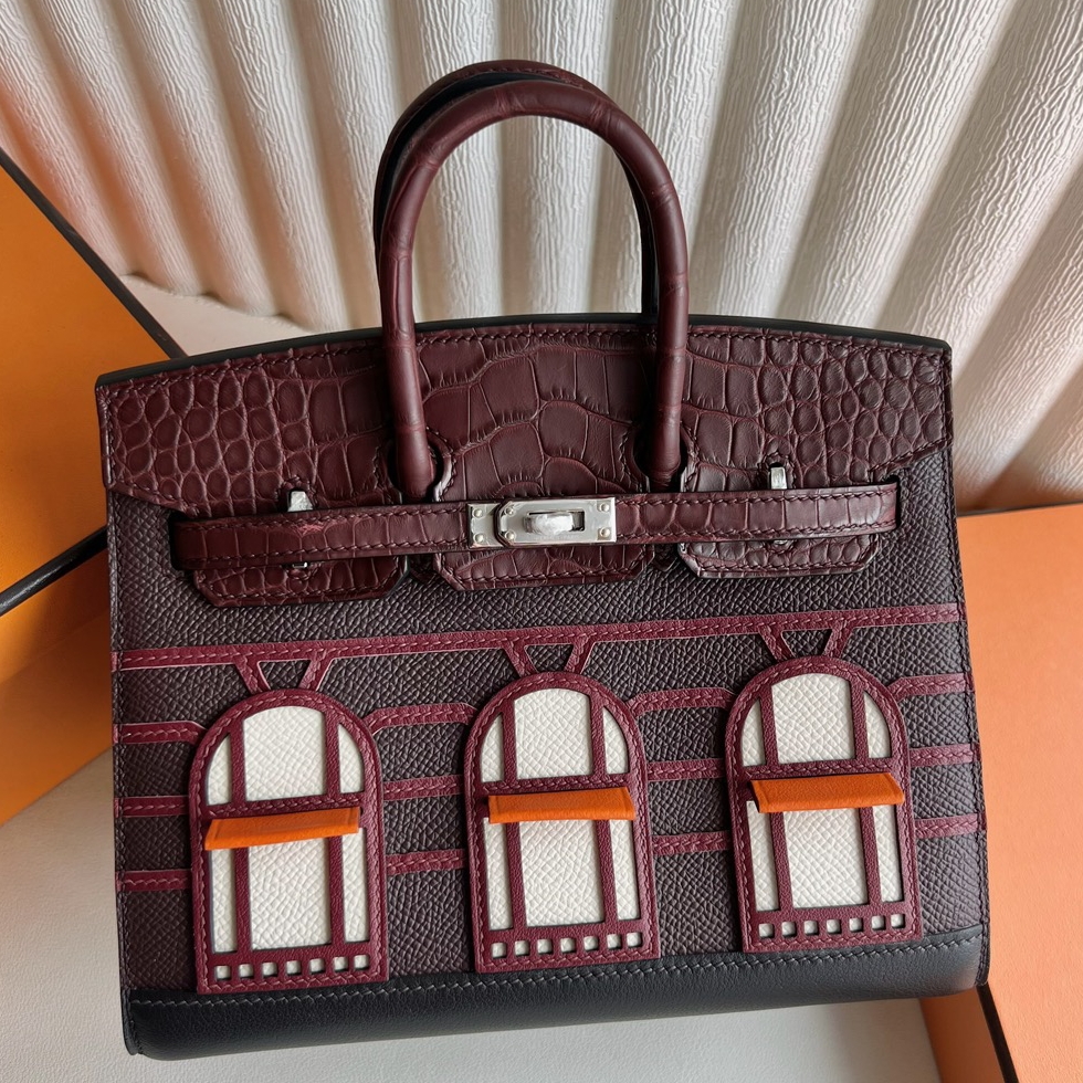 Hermes Rouge H Faubourg Birkin 20 Sellier Limited Edition Bag