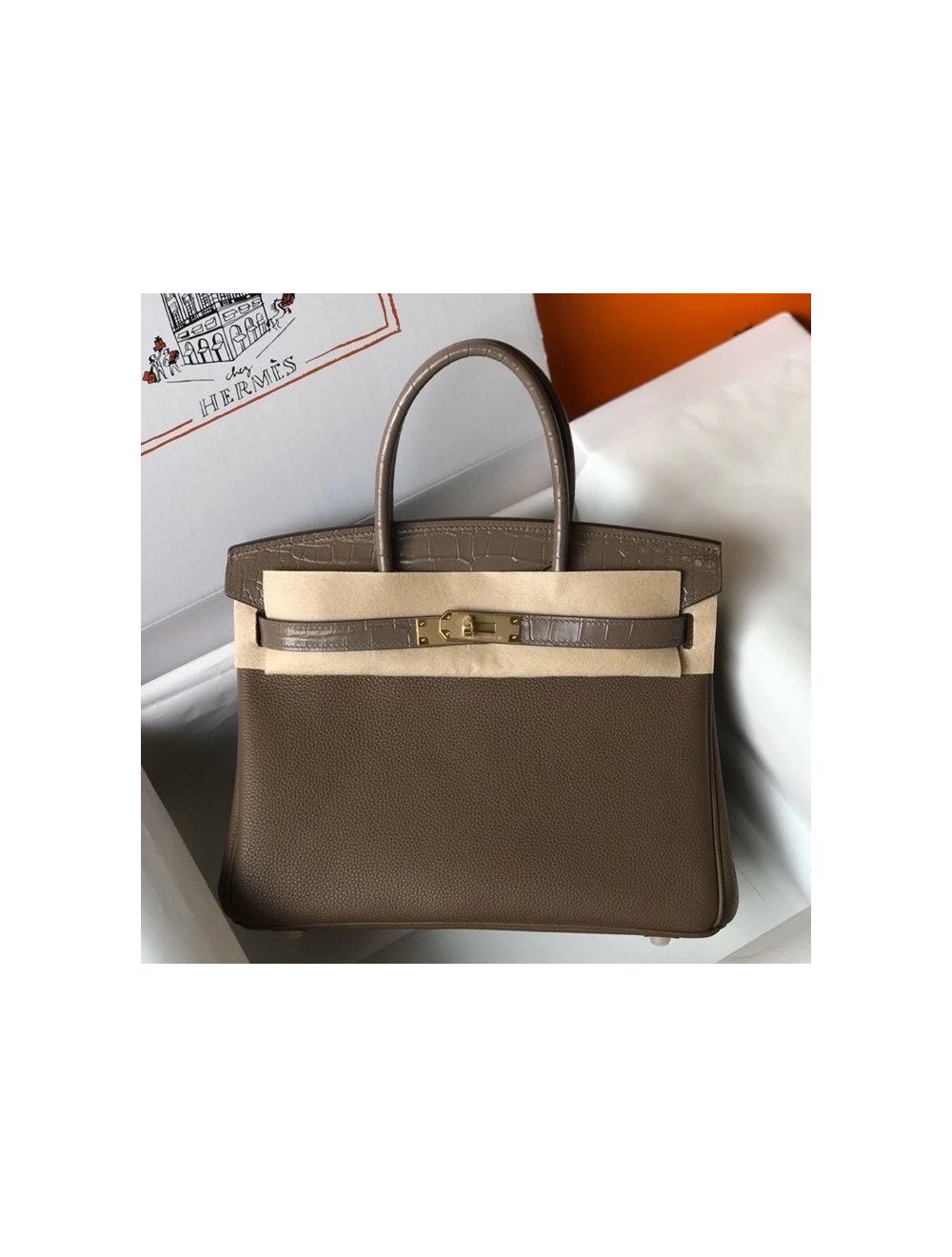 Replica Hermes Touch Birkin 30cm Limited Edition Taupe Bag