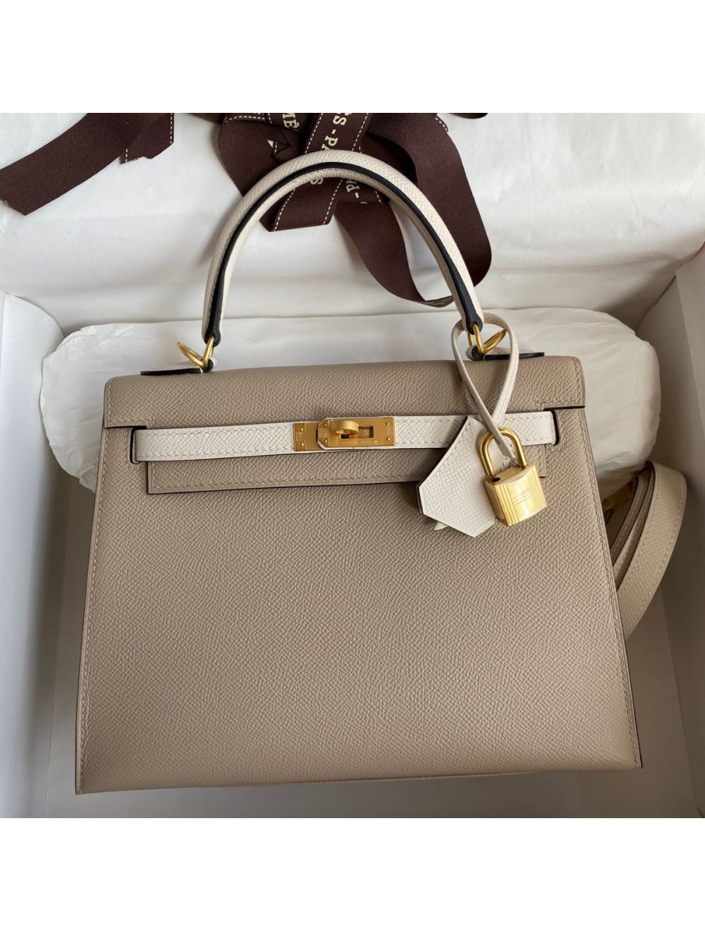 Review) Hermes Birkin 25 Craie Special Order with Horseshoe Stamp