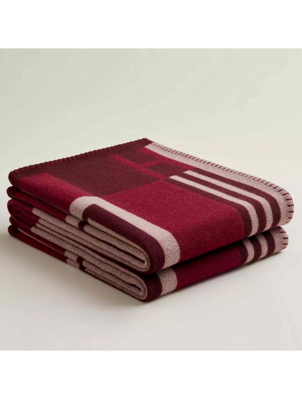 Replica Hermes Ithaque Blanket in Bordeaux Wool and Cashmere