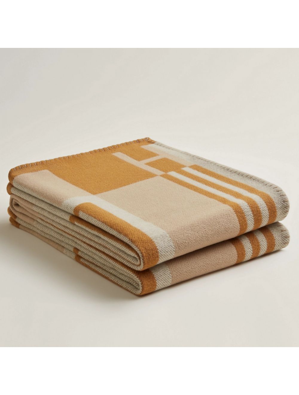 Replica Hermes Ithaque Blanket in Beige Wool and Cashmere