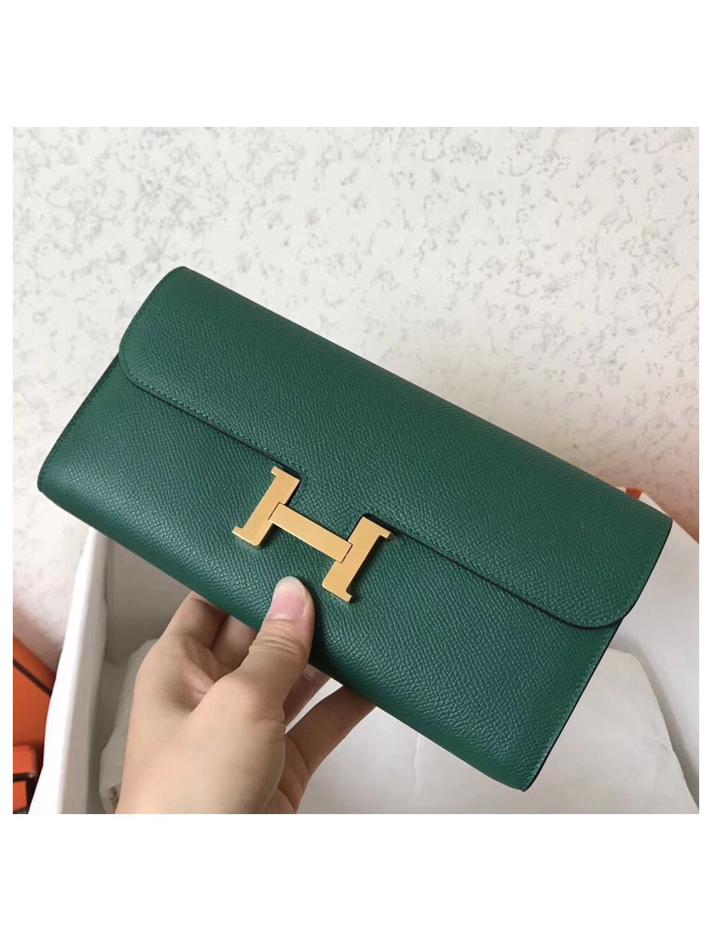 Hermes Vert Amande Epsom Constance Mini 18/19 Handbag Bag