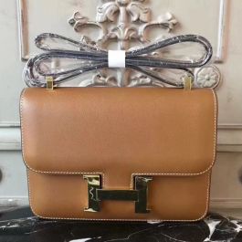 Hermes Constance Epsom Gold Plated 24 Gold in Epsom Leather with