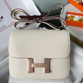Replica Hermes Constance 18 Handmade Bag In Nata Chevre Mysore Leather
