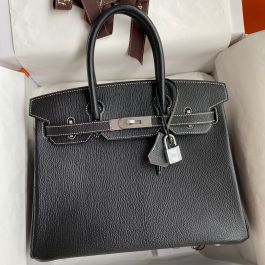Replica Hermes Birkin 30cm Bag In Vert Vertigo Clemence Leather GHW