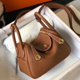 Hermes Mini Lindy In Biscuit🍪 Clemence Leather GHW Unboxing