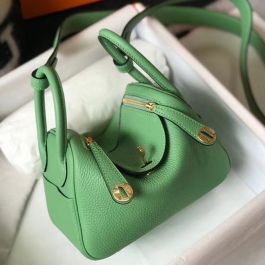 tas sling-bag Hermes Mini Lindy Vert Cypres Ghw U Sling Bag