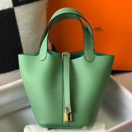 Replica Hermes Picotin Lock 18 Bag In Gold Clemence Leather