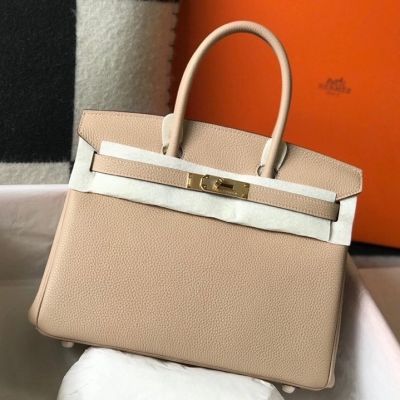 Hermes Birkin 35cm Bag In Trench Clemence Leather GHW