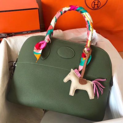 Hermes Bolide 31 Handmade Bag In Canopee Clemence Leather