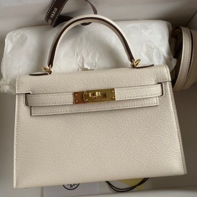 Authentic NWT Hermes Kelly Depeches 25 pouch In sesame