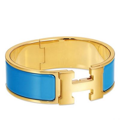 Hermes Blue Enamel Clic Clac H PM Bracelet