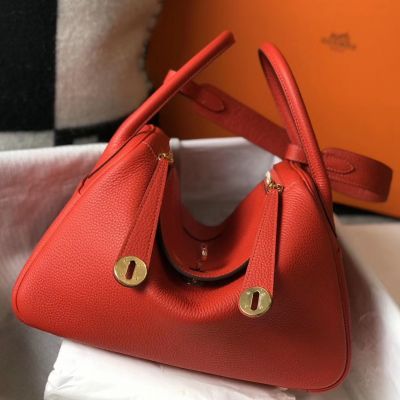Replica Hermes Lindy 30cm Bag In Taupe Clemence Leather GHW