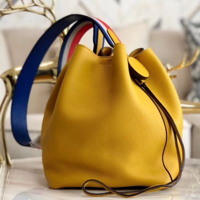 Hermes Licol 17cm Bag In Yellow Evercolor Calfskin