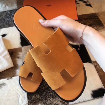 Hermes Slides Men Handmade - Leather Sandals