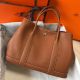 Hermes Garden Party 30 Bag In Gold Taurillon Leather