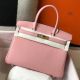 Hermes Birkin 30cm Bag In Pink Clemence Leather GHW 