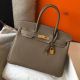 Hermes Birkin 30cm Bag In Taupe Clemence Leather GHW 