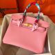 Hermes Birkin 30 Handmade Bag In Pink Epsom Leather