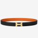 Hermes Mini Constance 24mm Reversible Belt Black/Orange