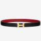 Hermes Mini Constance 24mm Reversible Belt Black/Red