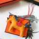 Hermes Rodeo Horse Bag Charm In Yellow/Piment/Green Leather