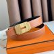 Hermes Neo Reversible Belt 32MM in Gold Clemence Leather