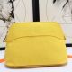 Hermes Medium Bolide Travel Case In Yellow Cotton