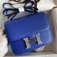 Hermes Constance 18 Handmade Bag In Blue Electric Chevre Mysore Leather