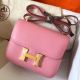 Hermes Constance 18 Handmade Bag In Pink Epsom Leather