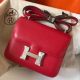 Hermes Constance 18 Handmade Bag In Red Epsom Leather