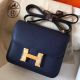 Hermes Constance 18 Handmade Bag In Sapphire Epsom Leather