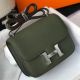 Hermes Constance 18 Handmade Bag In Vert Olive Epsom Leather