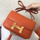 Hermes Constance 24 Handmade Bag In Orange Epsom Leather