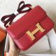 Hermes Constance 24 Handmade Bag In Red Epsom Leather