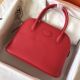 Hermes Bolide 27 Handmade Bag In Red Clemence Leather